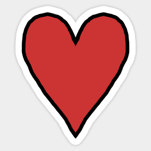 Red Heart Love for Valentines Day Graphic Sticker